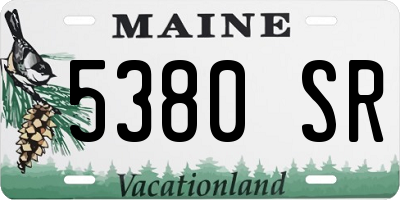 ME license plate 5380SR