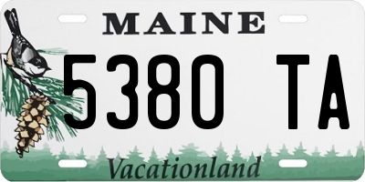 ME license plate 5380TA