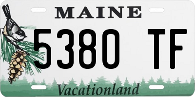 ME license plate 5380TF