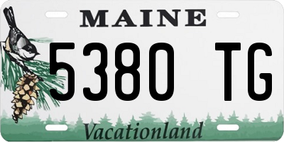 ME license plate 5380TG