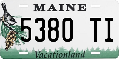 ME license plate 5380TI