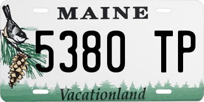 ME license plate 5380TP