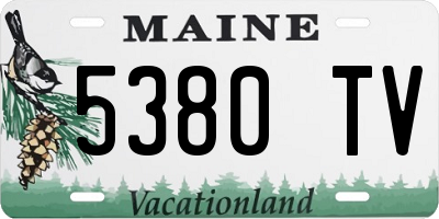 ME license plate 5380TV