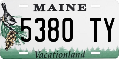 ME license plate 5380TY