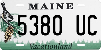 ME license plate 5380UC