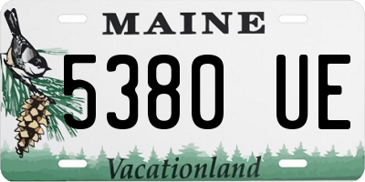 ME license plate 5380UE