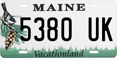 ME license plate 5380UK