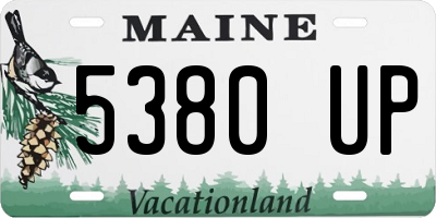 ME license plate 5380UP