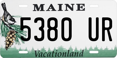 ME license plate 5380UR