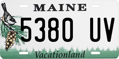 ME license plate 5380UV