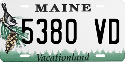 ME license plate 5380VD