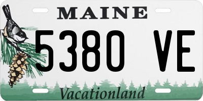 ME license plate 5380VE