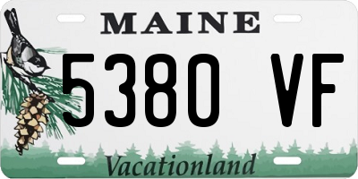ME license plate 5380VF
