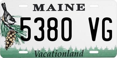 ME license plate 5380VG