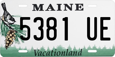 ME license plate 5381UE