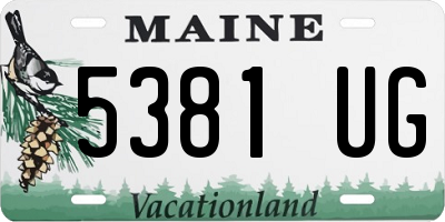 ME license plate 5381UG