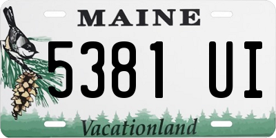 ME license plate 5381UI