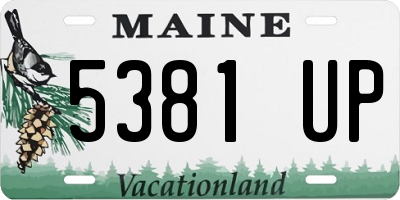 ME license plate 5381UP