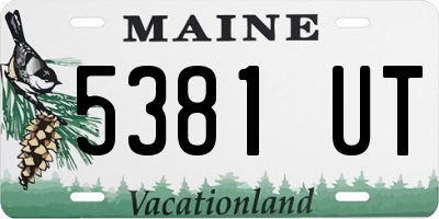 ME license plate 5381UT