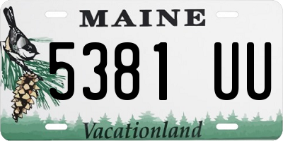 ME license plate 5381UU