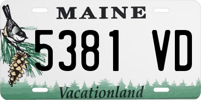 ME license plate 5381VD