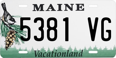 ME license plate 5381VG