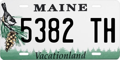 ME license plate 5382TH