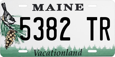 ME license plate 5382TR