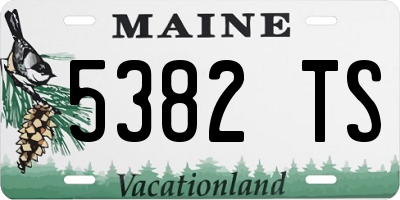 ME license plate 5382TS