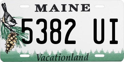 ME license plate 5382UI