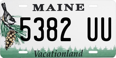 ME license plate 5382UU