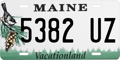 ME license plate 5382UZ