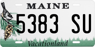 ME license plate 5383SU