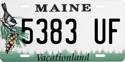 ME license plate 5383UF