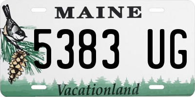 ME license plate 5383UG