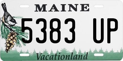 ME license plate 5383UP