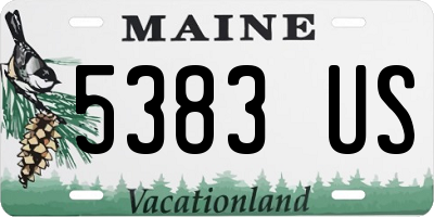 ME license plate 5383US