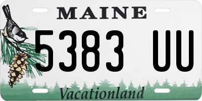 ME license plate 5383UU