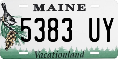 ME license plate 5383UY