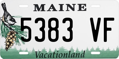 ME license plate 5383VF