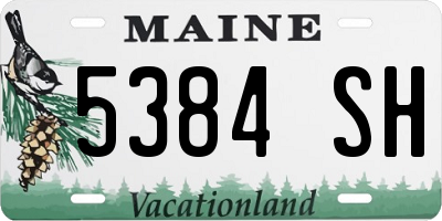 ME license plate 5384SH