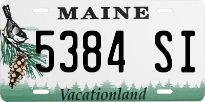 ME license plate 5384SI