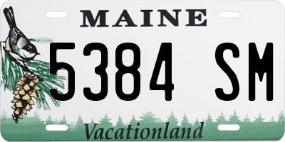 ME license plate 5384SM