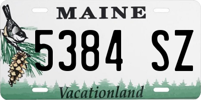ME license plate 5384SZ