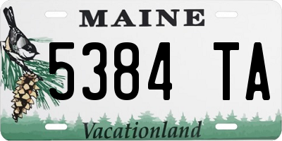 ME license plate 5384TA