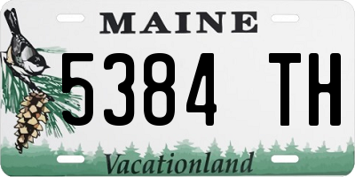 ME license plate 5384TH