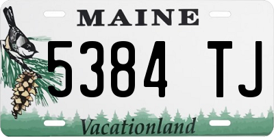 ME license plate 5384TJ
