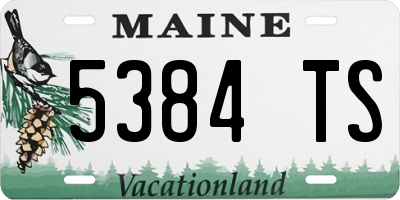ME license plate 5384TS