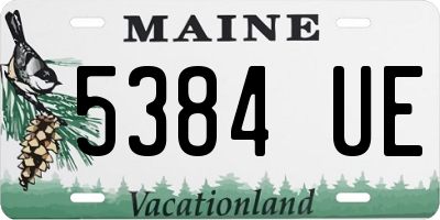 ME license plate 5384UE