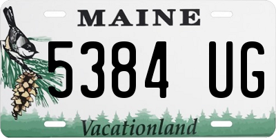 ME license plate 5384UG
